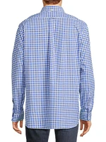 Checked Cotton Button-Down Shirt