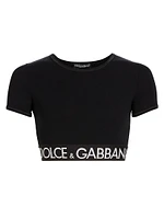 Logo Tape Crop T-Shirt