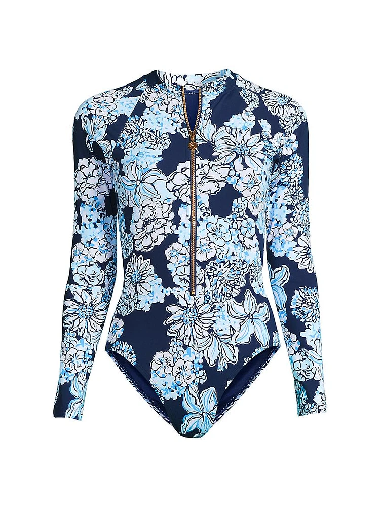 Randee Floral One-Piece Rashguard