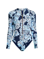 Randee Floral One-Piece Rashguard