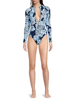 Randee Floral One-Piece Rashguard