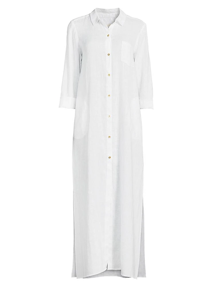 Natalie Maxi Cover-Up Shirtdress