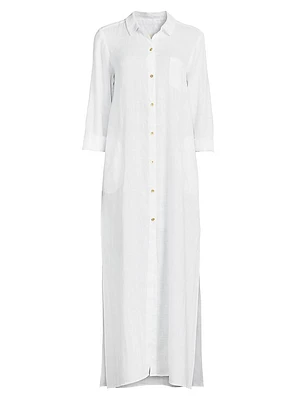 Natalie Maxi Cover-Up Shirtdress