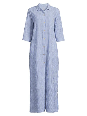 Natalie Maxi Cover-Up Shirtdress