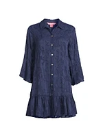 Linley Flounce Cover-Up Shirtdress