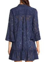 Linley Flounce Cover-Up Shirtdress