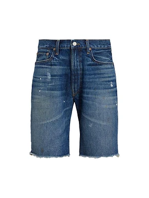 Rigid Five-Pocket Denim Shorts