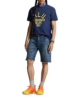 Rigid Five-Pocket Denim Shorts