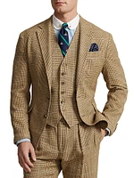 Glen Check Silk, Linen, & Wool-Blend Two-Button Sport Coat