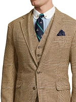 Glen Check Silk, Linen, & Wool-Blend Two-Button Sport Coat