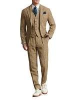 Glen Check Silk, Linen, & Wool-Blend Two-Button Sport Coat