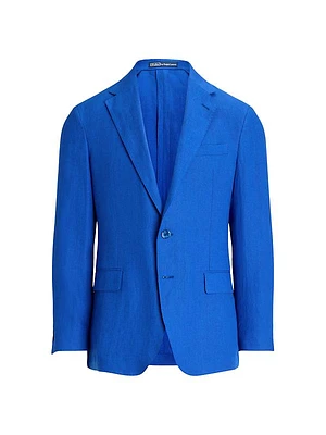 Linen Single-Breasted Two-Button Sport Coat