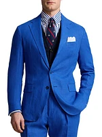 Linen Single-Breasted Two-Button Sport Coat