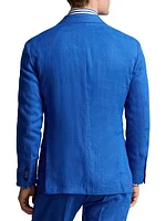 Linen Single-Breasted Two-Button Sport Coat