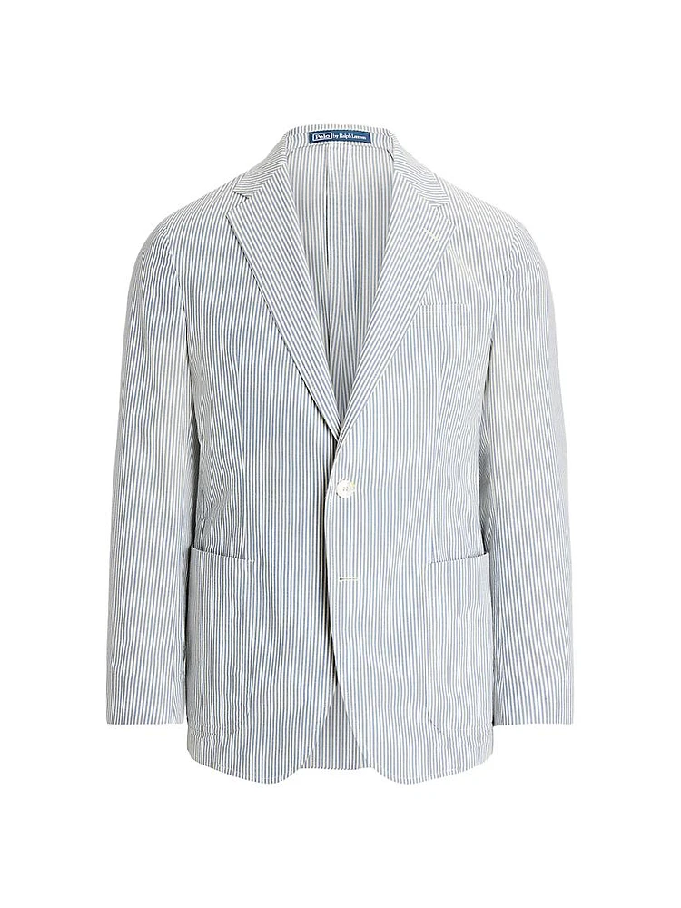 Seersucker Single-Breasted Sport Coat