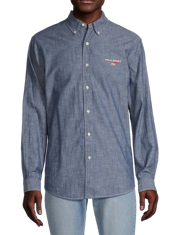 Chambray Button-Down Shirt