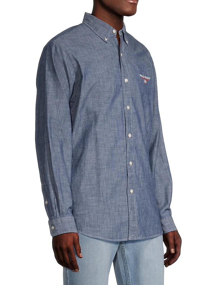 Chambray Button-Down Shirt