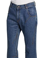 Tripot Coated Flare Jeans