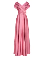 Cecelia Draped A-Line Gown