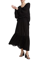 Tiered Ruffle Maxi Skirt
