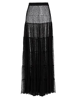 Tiered Lace Maxi Skirt