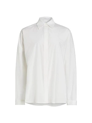 Silk-Cotton Boyfriend Shirt