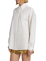 Silk-Cotton Boyfriend Shirt