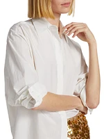 Silk-Cotton Boyfriend Shirt