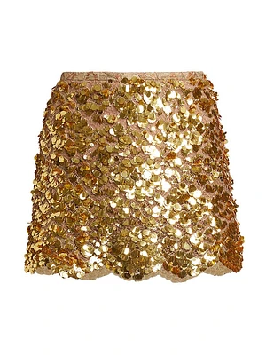 Sequin-Embellished Miniskirt