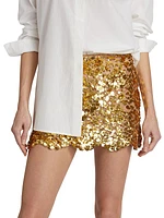 Sequin-Embellished Miniskirt