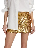 Sequin-Embellished Miniskirt