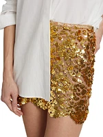 Sequin-Embellished Miniskirt