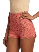 Floral Cotton-Blend Lace Hot Shorts