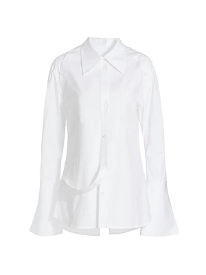 Stretch Cotton-Blend Poplin Shirt