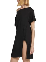 Cotton Asymmetric Minidress