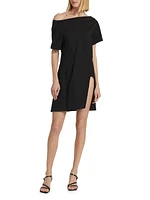 Cotton Asymmetric Minidress