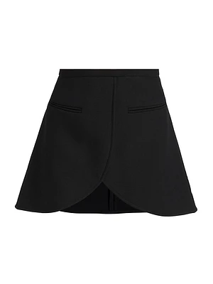 Ellipse Heritage Crepe Tulip Hem Miniskirt