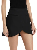 Ellipse Heritage Crepe Tulip Hem Miniskirt