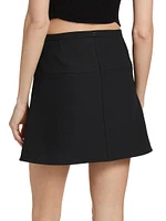 Ellipse Heritage Crepe Tulip Hem Miniskirt