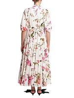 Tiered Floral Cotton Maxi Dress