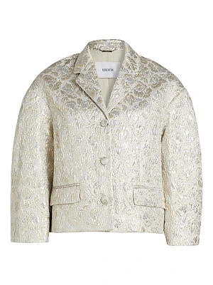 Floral Metallic Jacquard Jacket