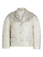 Floral Metallic Jacquard Jacket