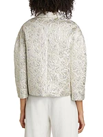 Floral Metallic Jacquard Jacket