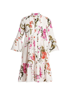 Cotton Floral Tiered Minidress