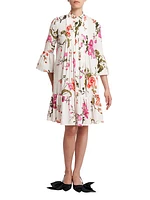 Cotton Floral Tiered Minidress