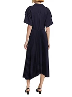 Liam Pleated Midi-Dress