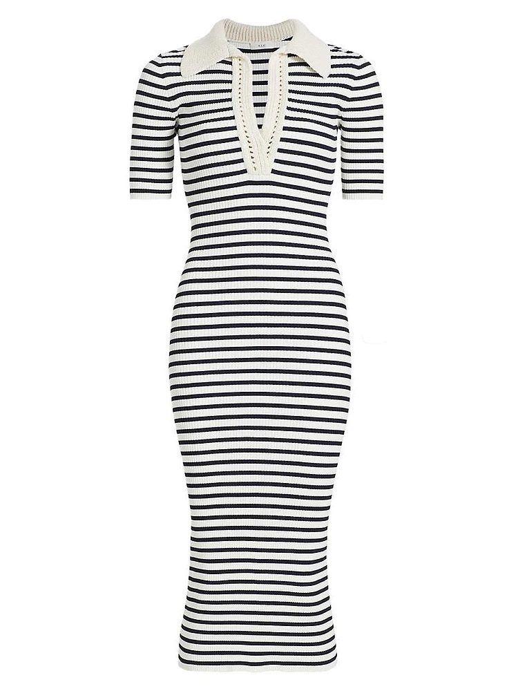 Darcy Striped Knit Midi-Dress