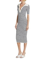 Darcy Striped Knit Midi-Dress