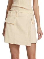 Cora Tweed Wrap Miniskirt