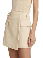 Cora Tweed Wrap Miniskirt